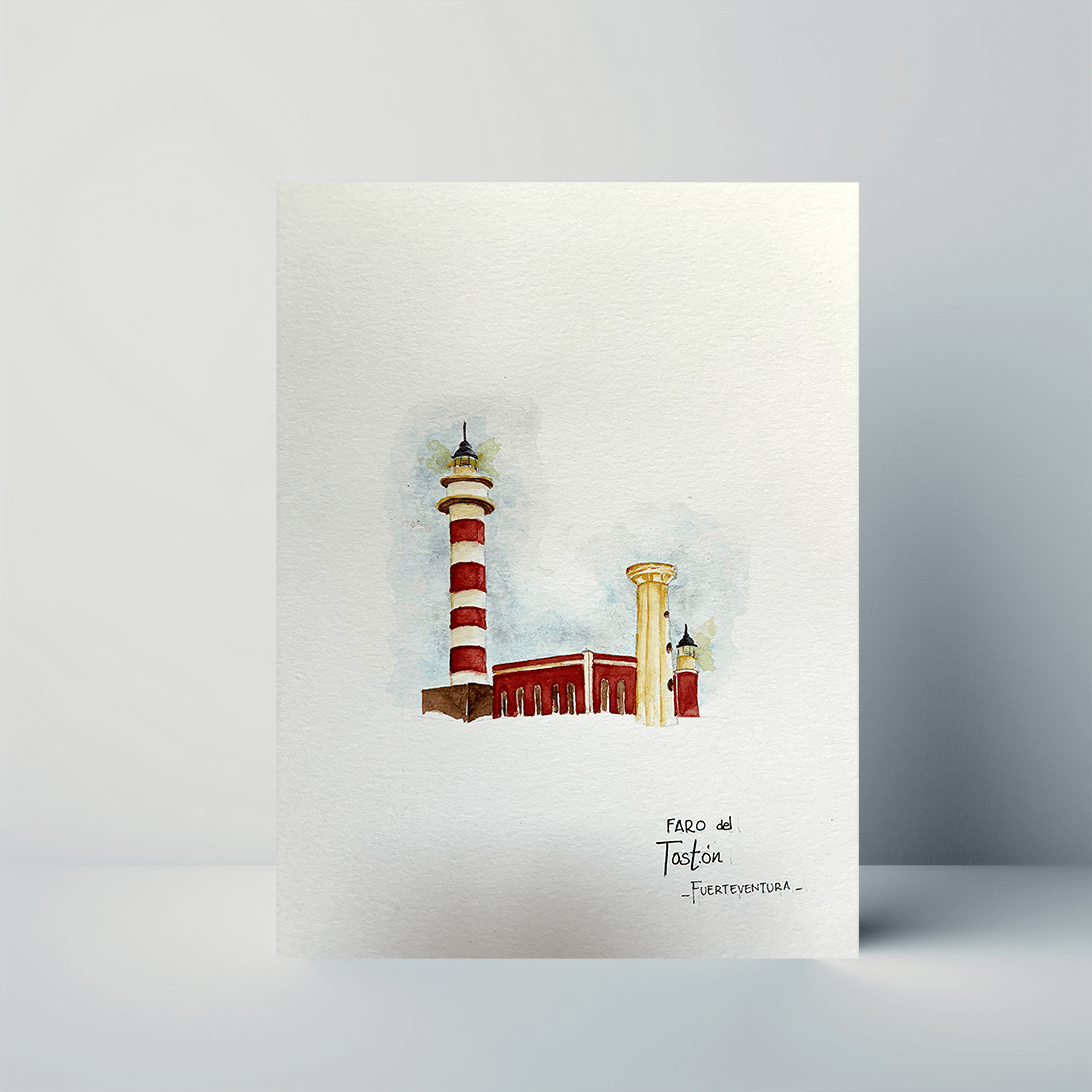 Faro del TOSTÓN (Fuerteventura) – Acuarela original
