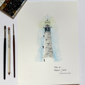 Lámina original Faro de Morro Jable Fuerteventura