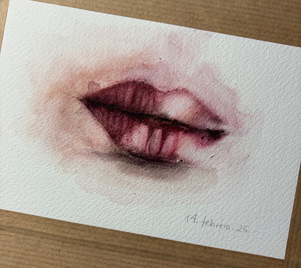 Beso – Acuarela original