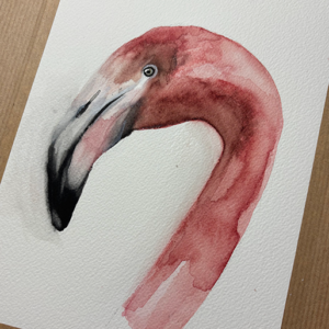 Retrato de Flamenco en acuarela