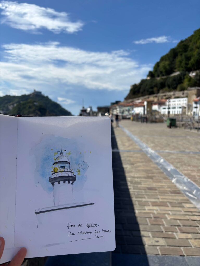Faro de Igueldo - San Sebastian - Acuarela