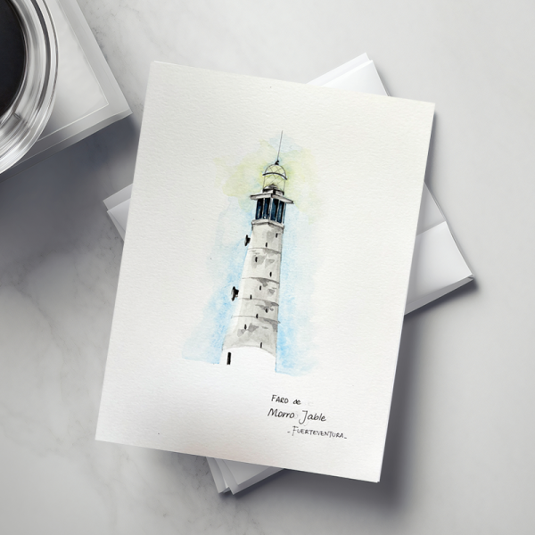 Lámina Faro de MORRO JABLE (Fuerteventura)