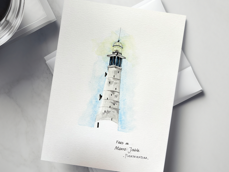 Lámina Faro de Morro Jable - Fuerteventura